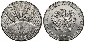 Próba NIKIEL 10 złotych 1971 FAO - Chleb dla świata