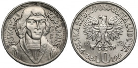 Próba NIKIEL 10 złotych 1973 Kopernik