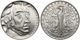 Próba NIKIEL 50 złotych 1972 Chopin - duża głowa