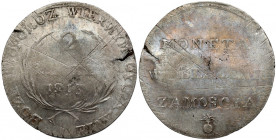 Oblężenie Zamościa, 2 złote 1813 - odwrócone N