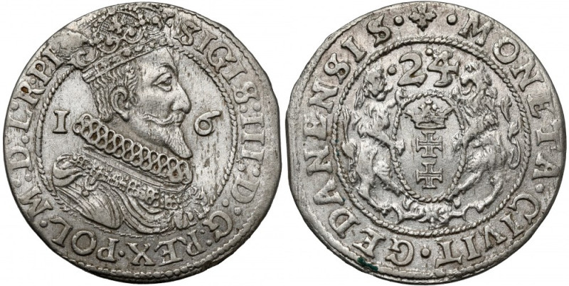 Zygmunt III Waza, Ort Gdańsk 1624 Ładny, połyskowy ort. 
 Odmiana z tytulaturą ...