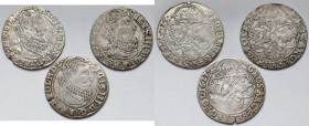 Zygmunt III Waza, Szóstak Kraków 1625-1627 - zestaw (3szt)