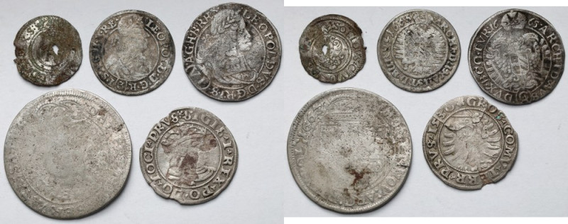 Polska i Śląsk, od Szeląga do Tymfa - zestaw (5szt) 
Grade: F