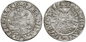 Śląsk, Ferdynand II, 3 krajcary 1628 HR, Wrocław