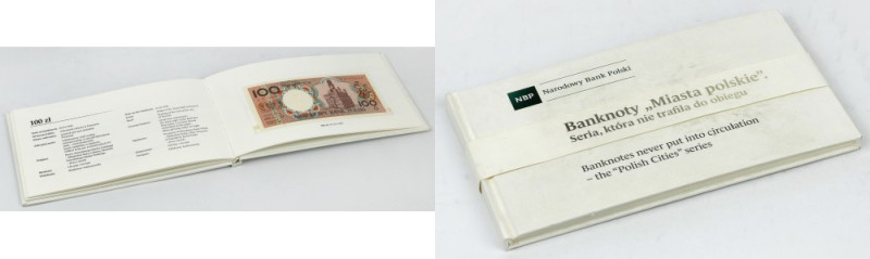 Miasta Polskie - komplet w ALBUMIE Zestaw banknotów 'Miasta polskie' bez napisu ...