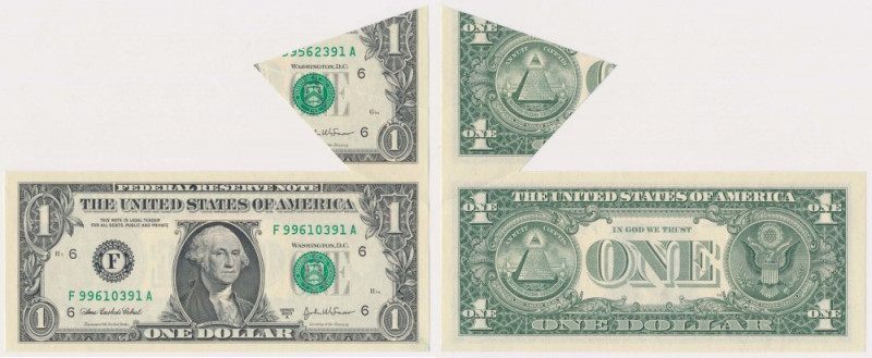 DESTRUKT USA, 1 Dollar 2003 - błąd cięcia 'motylek' 
Grade: UNC