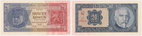 Czechosłowacja, 20 Korun 1926 - SPECIMEN