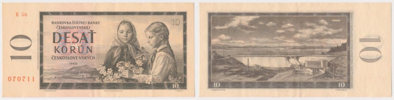 Czechoslovakia, 10 Korun 1960 Trzy lekkie zgięcia. Ładna prezencja.&nbsp; Refere...
