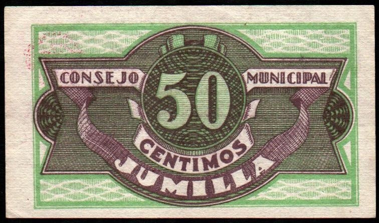 Jumilla, Albacete. Consejo Municipal. 25 de febrero de 1937. 50 céntimos. Sin se...