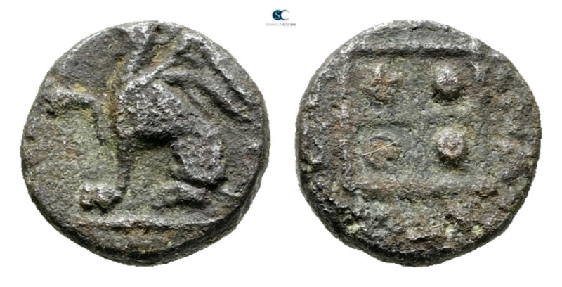 Thrace. Abdera circa 336-311 BC. 
Bronze Æ

10 mm, 1,33 g



Good Fine