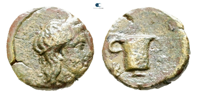 Thrace. Kypsela circa 420-380 BC. 
Bronze Æ

11 mm, 1,50 g



Very Fine