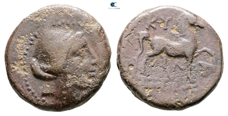 Aiolis. Kyme circa 200 BC. 
Bronze Æ

20 mm, 9,12 g



Good Fine