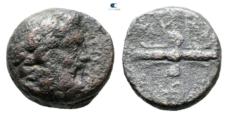 Seleucis and Pieria. Seleukeia Pieria circa 100 BC. 
Bronze Æ

15 mm, 3,74 g...