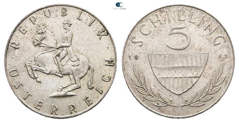 Austria. AD 1961. 
5 Schilling AR

24 mm, 5,15 g



Extremely Fine