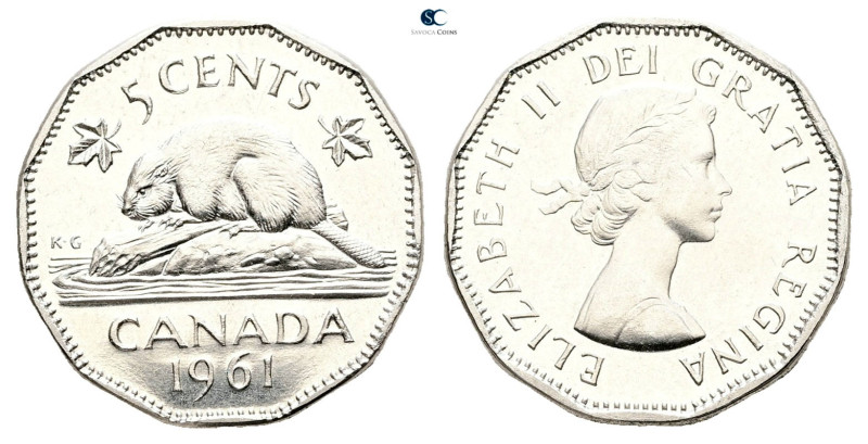 Canada. AD 1961. 
5 Cents 1961

 mm, 4,6 g



Proof