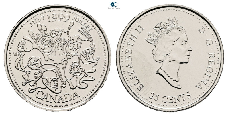 Canada. AD 1999. July
25 Cents 1999

 mm, 5,10 g



Mint State