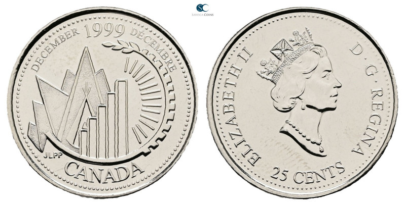Canada. AD 1999. December
25 Cents 1999

 mm, 5,10 g



Mint State