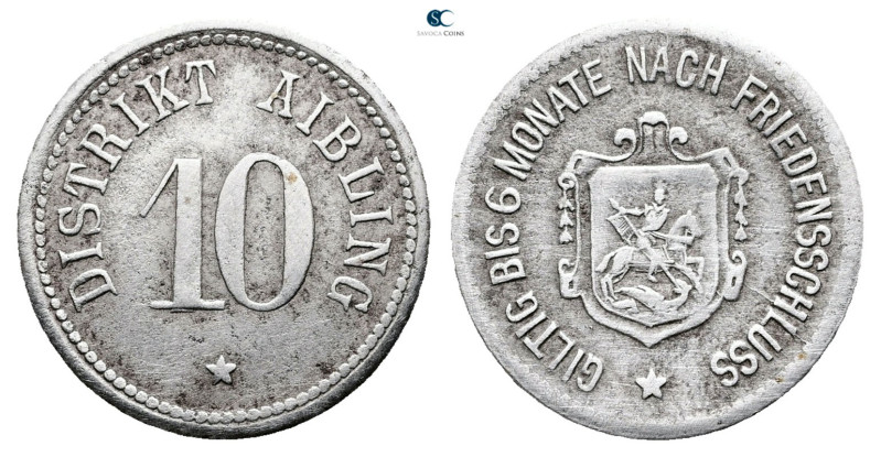 Germany. Aibling AD 1916-1922. 
10 Pfennig o.J.

 mm, 2,40 g



Extremely...