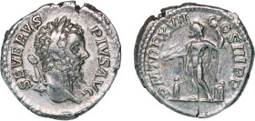 Rome Roman Empire 209 AR Denarius - Septimius Severus (P M TR P XVII COS III P P; Jupiter) Silver Rome Mint 3.1g XF RIC IV.1 226 OCRE ric.4.ss.226