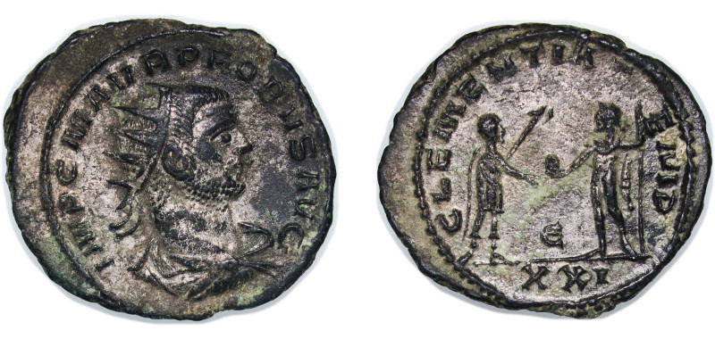 Rome Roman Empire 276 - 282 ε/XXI BI Antoninianus - Probus (CLEMENTIA TEMP; Anti...