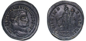 Rome Roman Empire 308 - 310 ALE AE Nummus - Maximinus II (Ties divergent, with pointed truncation; GENIO IMPERATORIS) Bronze Alexandria Mint 6.02g AU ...