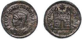 Rome Roman Empire 326 - 327 AE Nummus - Constantius II (PROVIDENTIAE CAESS) Bronze Constantinopolis Mint 2.68g XF RIC VII 10 OCRE ric.7.cnp.10