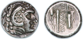 Greece (ancient) Kallatis Moesia Ca. 3rd - 2nd Centuries BC AR Drachm (KAΛΛATIA, Herakles) Silver 5.8g XF AMNG I/1 196 SNG BM Black Sea 202 HGC 3.2