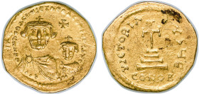Byzantine states Byzantine Empire 610 - 641 CONOB AV Solidus - Heraclius and Heraclius Constantine (VICTORIA AVGU) Gold Constantinopolis Mint 4.43g VF...