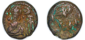 Elymais "Arsacid" dynasty 100 - 150 AE Drachm - Phraates Bronze (CuSn or CuZn) 3.87g VF Haaff Elymais 14.7.2 BMC Greek 40-42-43-44-45 GICV 5902