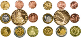 Andorra Principalty 2003 Euros Set (Fantasy coins, 9 Lots) BU