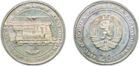 Bulgaria People's Republic 1988 20 Leva (Bulgarian Railways) Silver (.500) Sofia Mint (93000) 11.32g PF KM 171