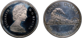 Canada Commonwealth 1986 1 Dollar - Elizabeth II (Centenary of Vancouver) Silver (.500) Ottawa Mint (124574) 23.55g UNC Ch RC-820 Ch RC-821 KM 149