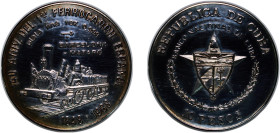 Cuba Second Republic 1988 10 Pesos (First Spanish Railroad) Silver (.999) Havana Mint (5000) 31.2g PF KM 206 JMA AAEE268