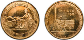 Great Britain United Kingdom 1980 Medal - 150th Anniversary of World's First Passenger Steam Railway Bronze 19.54g UNC