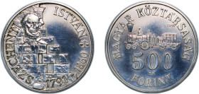 Hungary Republic 1991 BP. 500 Forint (István Széchenyi) Silver (.900) Budapest Mint (15000) 28g UNC KM 685 Schön 192 Adamo EM122