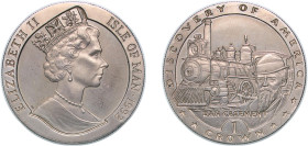 Isle of Man British dependency 1992 PM 1 Crown - Elizabeth II (Dan Casement) Copper-nickel Pobjoy Mint 28.34g UNC KM 311