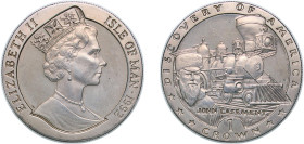 Isle of Man British dependency 1992 PM 1 Crown - Elizabeth II (John Casement) Copper-nickel Pobjoy Mint 28.38g UNC KM 310