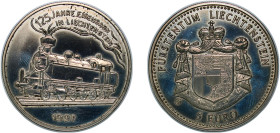 Liechtenstein Principalty 1997 CHI 5 Euros (Liechtenstein Railroad) Copper-nickel Valcambi SA Mint (10000) 26.43g PF X 35