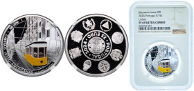 Portugal Third Republic 2024 7½ Euros (Ibero-American Capitals; Lisbon; Silver) Silver (.925) Lisbon Mint (5000) 13.5g NGC PF 69 KM 962a