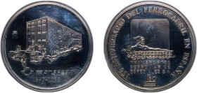 Spain Kingdom 1998 Medal - 150 Aniversario del ferrocarril en España Silver 26.92g UNC
