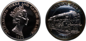 Turks and Caicos Islands British Overseas Territory 1996 20 Dollars - Elizabeth II (Evening Star) Silver (.999) North American Mint (20000) 31.26g PF ...