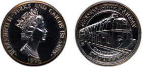 Turks and Caicos Islands British Overseas Territory 1996 20 Dollars - Elizabeth II (German States Railway) Silver (.999) North American Mint (20000) 3...