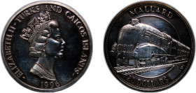 Turks and Caicos Islands British Overseas Territory 1996 20 Dollars - Elizabeth II (Mallard) Silver (.999) North American Mint 31.24g PF KM 157