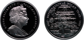 Falkland Islands British Overseas Territory 2007 PM 1 Crown - Elizabeth II (International Polar Year) Silver (.925) Pobjoy Mint (25000) 28.28g PF Schö...