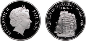 Fiji Republic 2008 10 Dollars - Elizabeth II (History of Seafaring) Silver (.925) 28.28g PF KM 237