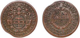 France Kingdom 1701 Jeton - États de Bourgogne - Maire de Dijon, François Baudot Copper 8.14g XF Feu 10077