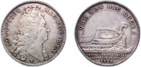 France Kingdom 1706 Jeton - Louis XIV (Chambre de commerce de Bordeaux) Silver 9.79g VF