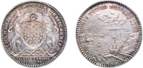 France Kingdom 1761 Jeton - Chambre du commerce de Picardie Silver 7.7g UNC Feu 6533