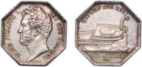 France Kingdom 1828 Jeton - Louis Philippe I (Chambre de commerce de Bordeaux) Silver (.925) 20.16g AU