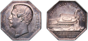 France Second Republic ND Jeton - Napoléon III (Chambre de commerce de Bordeaux) Silver 20.18g UNC